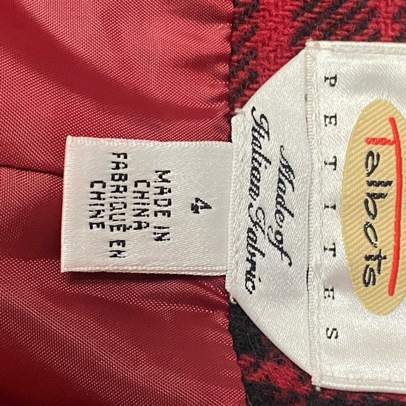 Talbots Petite 4 A-line Wool Plaid Skirt - Picture 3 of 12